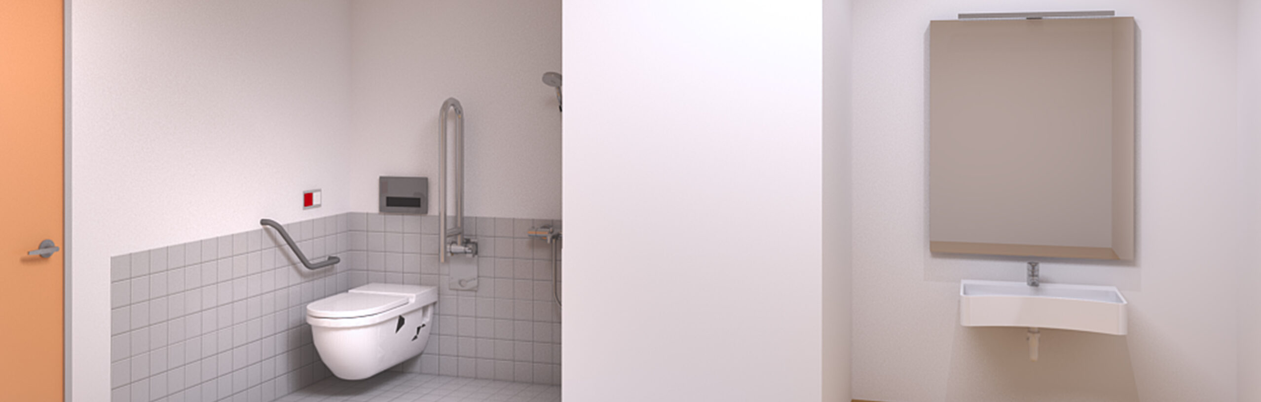 Baño adaptado con grúa